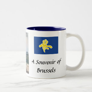 Caneca De Café Em Dois Tons Souvenir Mug, Bruxelas