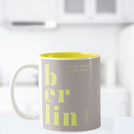 Caneca De Café Em Dois Tons Souvenir tipografia de Berlim Alemanha