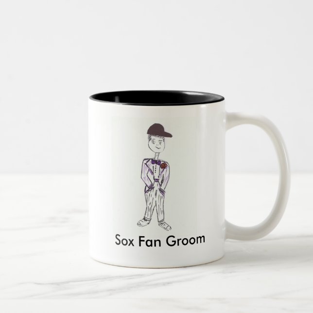 Caneca De Café Em Dois Tons Sox Fan Groom (Direita)