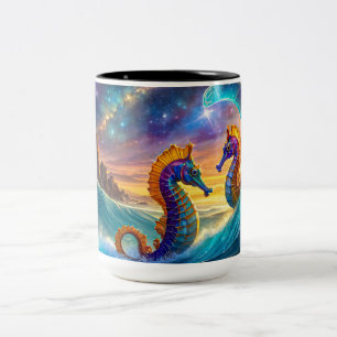Caneca De Café Em Dois Tons Space Seacavalo Design por Rich AMeN Gill