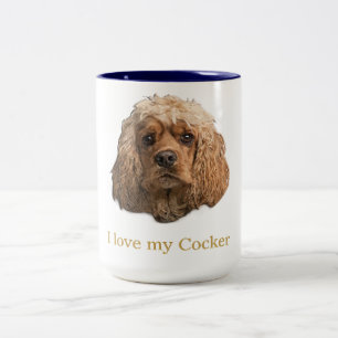 Caneca De Café Em Dois Tons spaniels de cocker