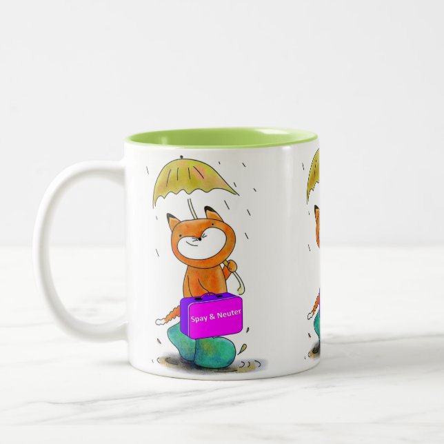 Caneca De Café Em Dois Tons Spay & Neuter Cats Felines Mug (Esquerda)