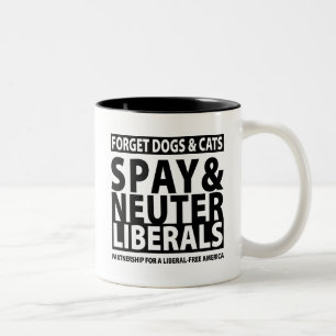 Caneca De Café Em Dois Tons Spay & neutralize liberais