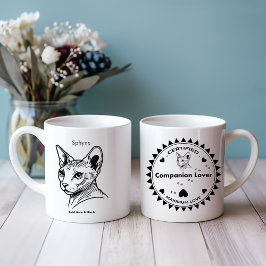 Caneca De Café Em Dois Tons Sphynx Cat Portrait