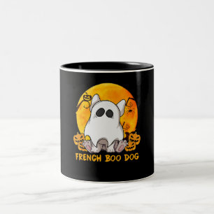 Caneca De Café Em Dois Tons Spider Gift Bulldog Francês Com Pumpkin Spider