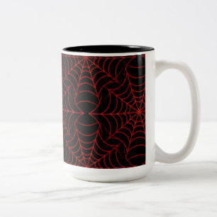 Caneca De Café Em Dois Tons Spider Webs Patterno Coffee Mug