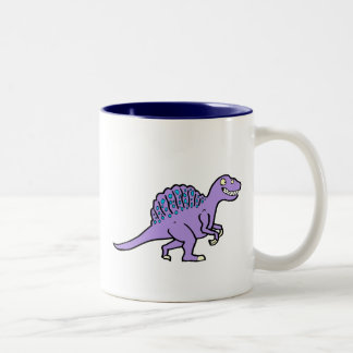Caneca De Café Em Dois Tons Spinosaurus roxo
