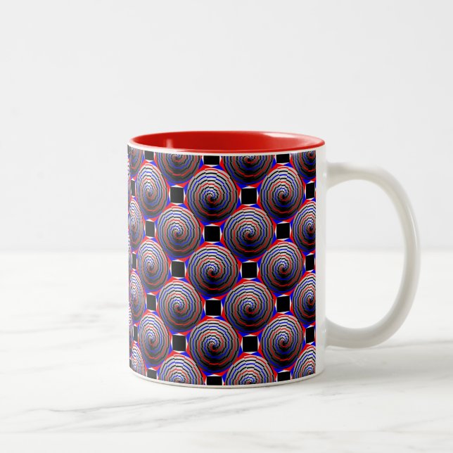 Caneca De Café Em Dois Tons Spiral Cone por Kenneth Yoncich (Direita)