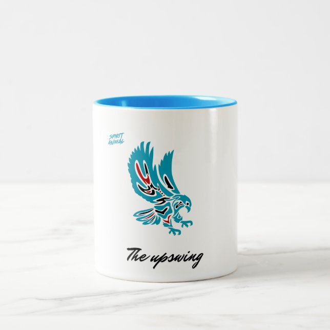 Caneca De Café Em Dois Tons Spirit Animal Eagle (Centro)