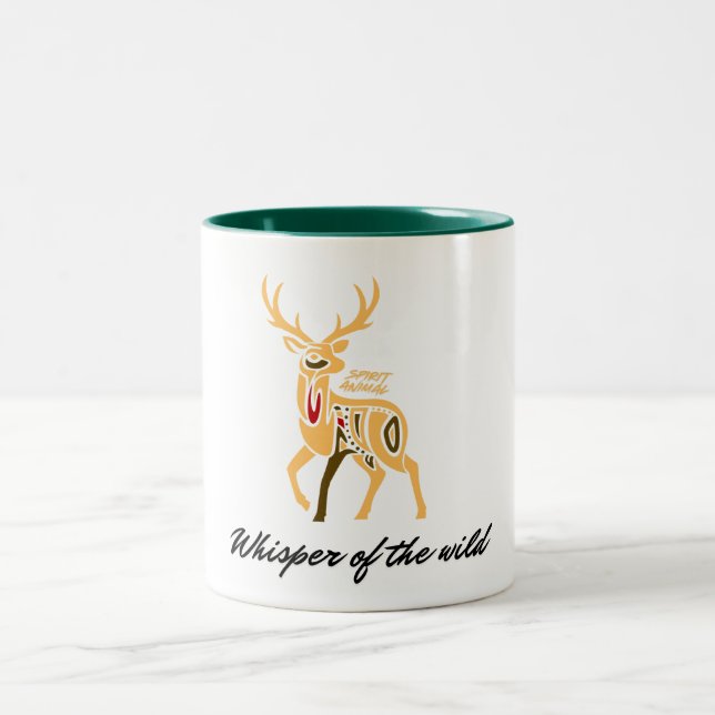 Caneca De Café Em Dois Tons Spirit Animal Hirsch (Centro)