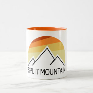 Caneca De Café Em Dois Tons Split Mountain Califórnia Retrô