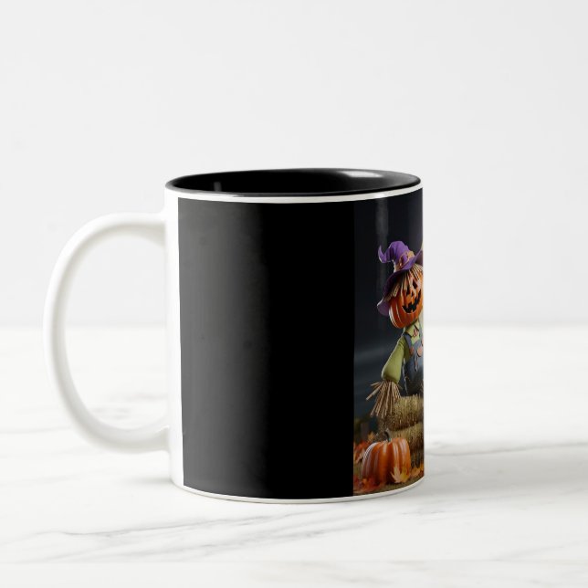 Caneca De Café Em Dois Tons Spookrow Halloween Mug (Esquerda)