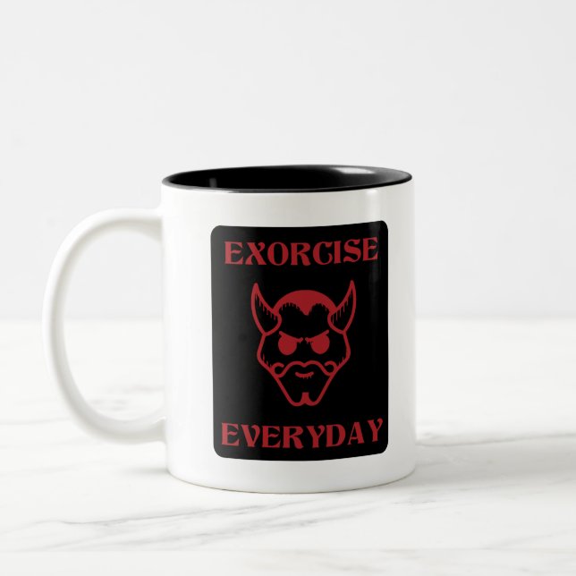 Caneca De Café Em Dois Tons Spooky Halloween (Esquerda)