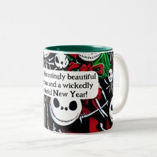 Caneca De Café Em Dois Tons Spooky Jack O'Lantern Natal
