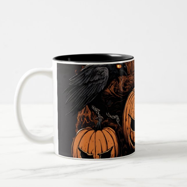 Caneca De Café Em Dois Tons Spooky Sips: Coleção Halloween Mug (Esquerda)