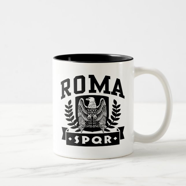 Caneca De Café Em Dois Tons SPQR Roma (Direita)