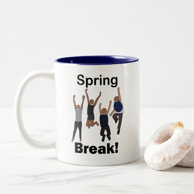 Caneca De Café Em Dois Tons Spring Break Friendship (Com Donut)