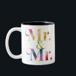 Caneca De Café Em Dois Tons Sr. casamento gay do Partido de Bachelor do & Gay<br><div class="desc">Sr. casamento gay do Partido de Bachelor do & Gay</div>