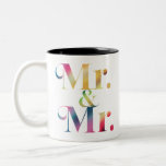 Caneca De Café Em Dois Tons Sr. casamento gay do Partido de Bachelor do & Gay<br><div class="desc">Sr. casamento gay do Partido de Bachelor do & Gay</div>