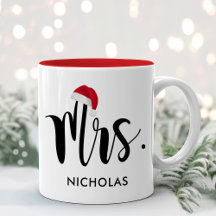 Sra. Chapéu de Natal Vermelho Personalizado Férias