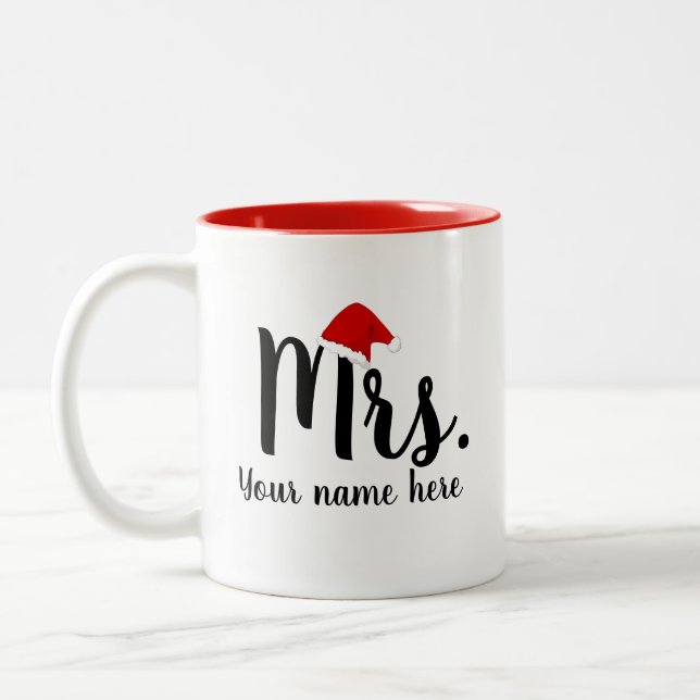 Caneca De Café Em Dois Tons Sra. Red Papai noel Sweatshirt (Esquerda)