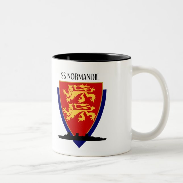 Caneca De Café Em Dois Tons SS Normandie (Direita)
