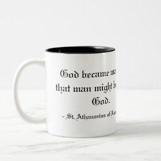 Caneca De Café Em Dois Tons - St. Athanasius de Alexandria