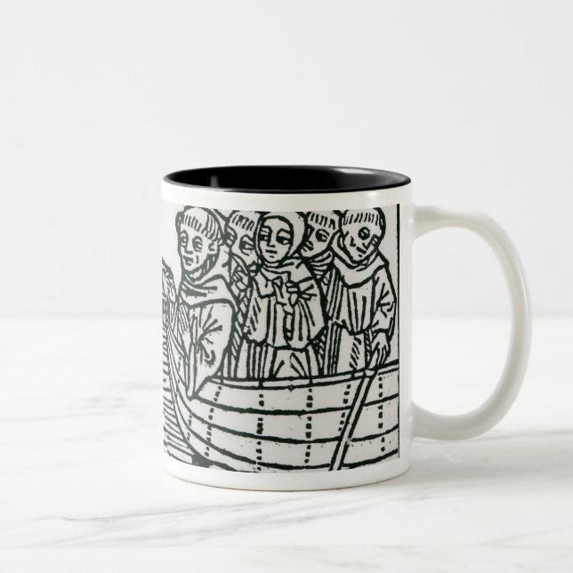 Caneca De Café Em Dois Tons St. Brendan e a sirene (Direita)
