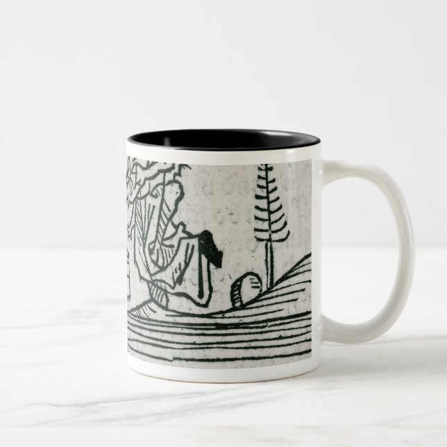 Caneca De Café Em Dois Tons St. Brendan e demónio (Direita)