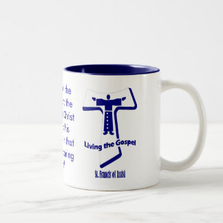 Caneca De Café Em Dois Tons St Francis de Assisi