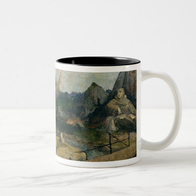 Caneca De Café Em Dois Tons St Francis de Assisi que recebe os Stigmata (Direita)