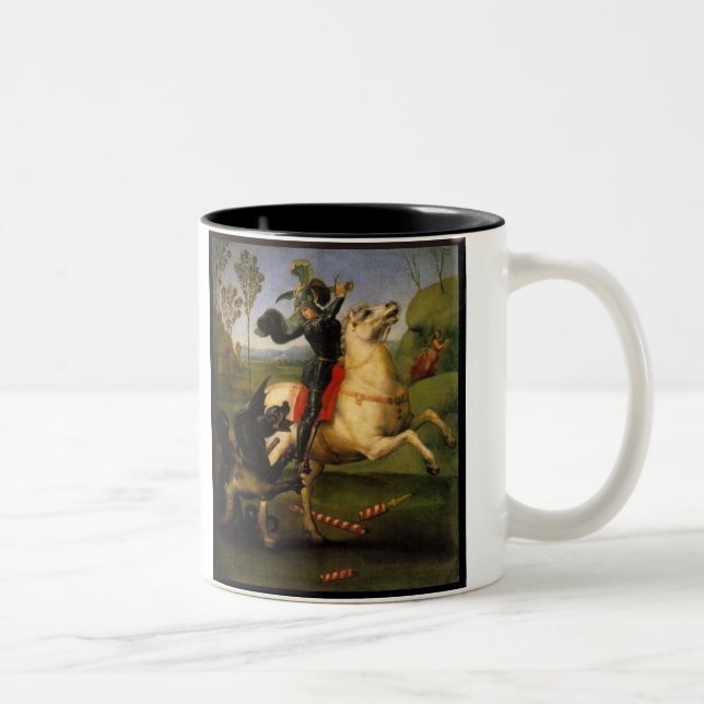 Caneca De Café Em Dois Tons St George e o dragão (Direita)