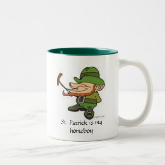 Caneca De Café Em Dois Tons St Patrick é meu ficar em casa