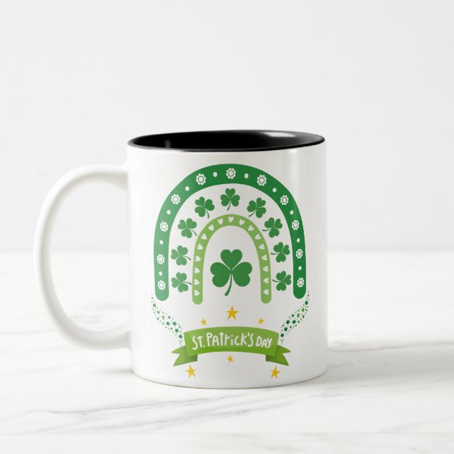 Caneca De Café Em Dois Tons St.Patrick's Day  (Esquerda)
