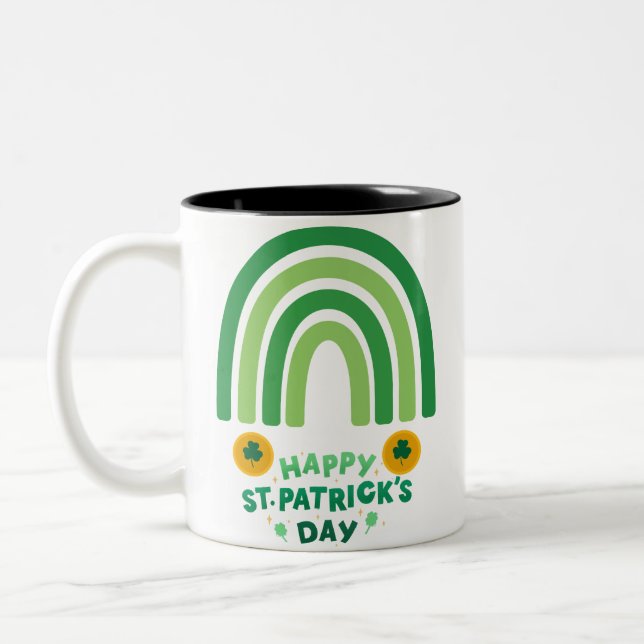 Caneca De Café Em Dois Tons St. Patrick's Day Blessing Mug (Esquerda)