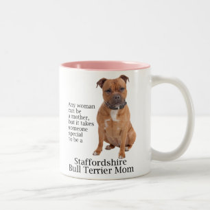 Caneca De Café Em Dois Tons Staffie Mãe Mug