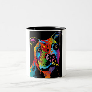 Caneca De Café Em Dois Tons Staffordshire bull terrier