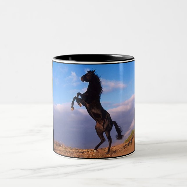 Caneca De Café Em Dois Tons Stallion Negro (Centro)