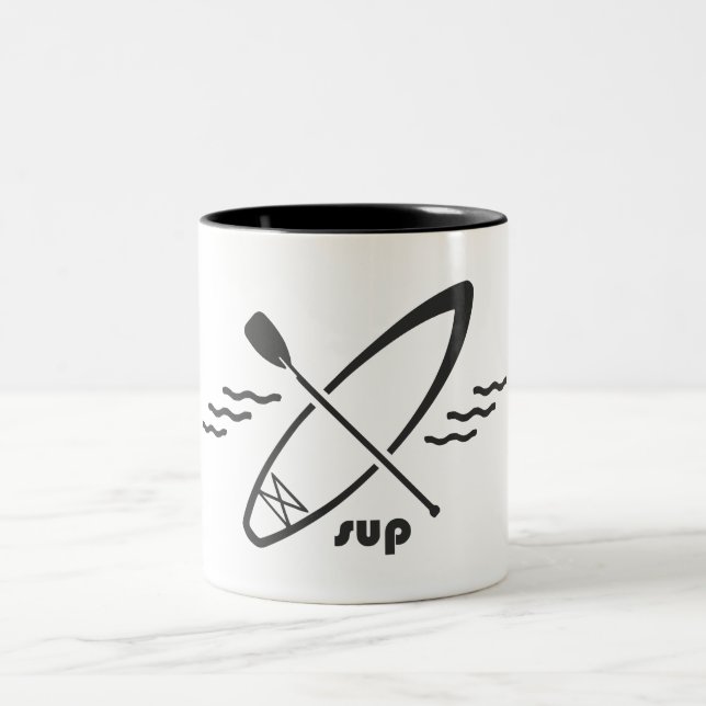 Caneca De Café Em Dois Tons Standup Paddleboard (Centro)