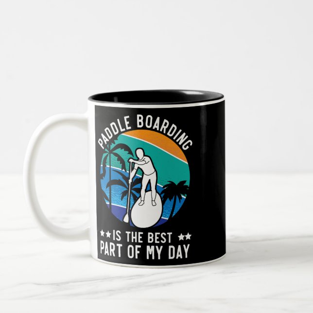 Caneca De Café Em Dois Tons Standup Paddleboard Paddleboard Água Surfar S (Esquerda)