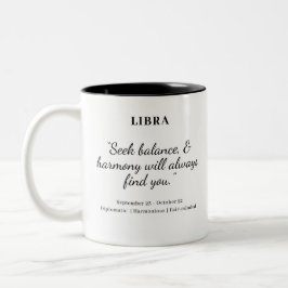 Caneca De Café Em Dois Tons Star Power: Libra Astrology Mug