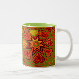 Caneca De Café Em Dois Tons 'Starburst of Love' Mug