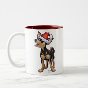 Caneca De Café Em Dois Tons Starry Night Festivo Chihuahua