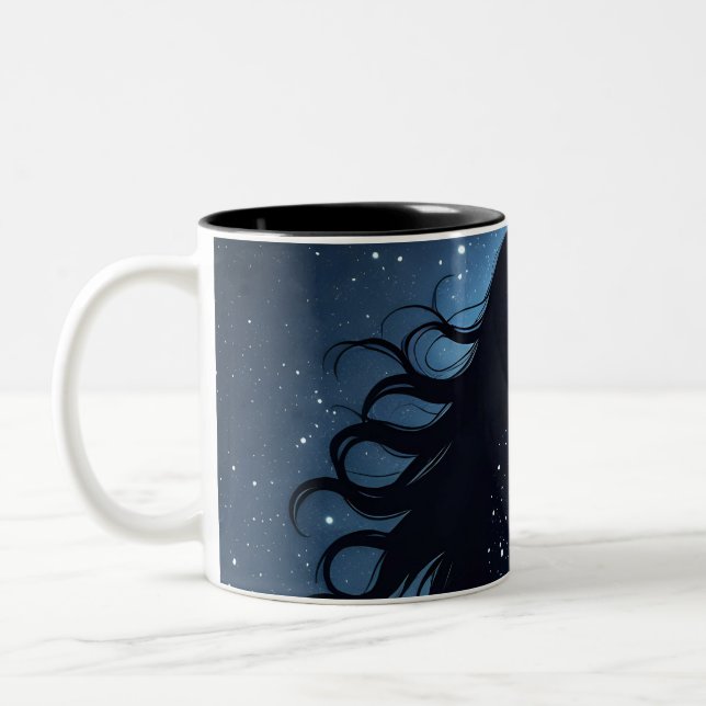 Caneca De Café Em Dois Tons Starry Silhouette Dreamscape Mug (Esquerda)