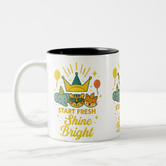 Caneca De Café Em Dois Tons Start Fresh, Shine Bright