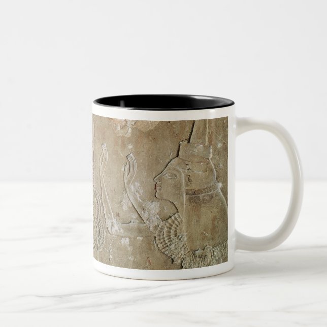 Caneca De Café Em Dois Tons Stele que descreve Ay e sua esposa Teye (Direita)