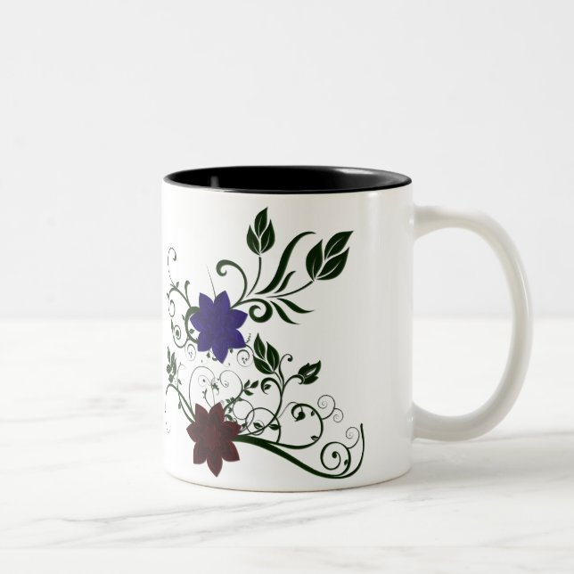 Caneca De Café Em Dois Tons Stephanotis Flowers Mug (Direita)