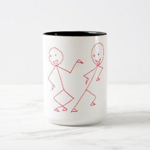Caneca De Café Em Dois Tons Stickman Mug