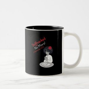Caneca De Café Em Dois Tons "Stiffnecked No More" Hebraico, Design israelita