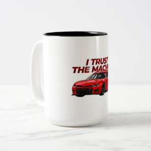 Caneca De Café Em Dois Tons Stock Car Two Tone Cup Eu Confio na Máquina